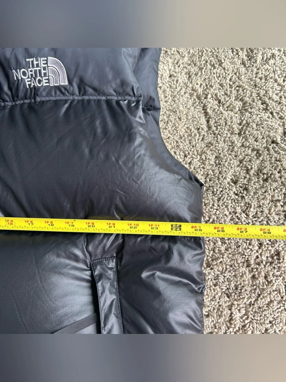 The North Face 1996 Nuptse Retro 700 Down Puffer Hooded Vest Mens XL Black Y2K